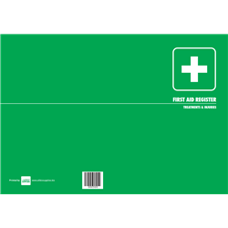 Book First Aid Register A4 Allbiz Treatments and Injuries